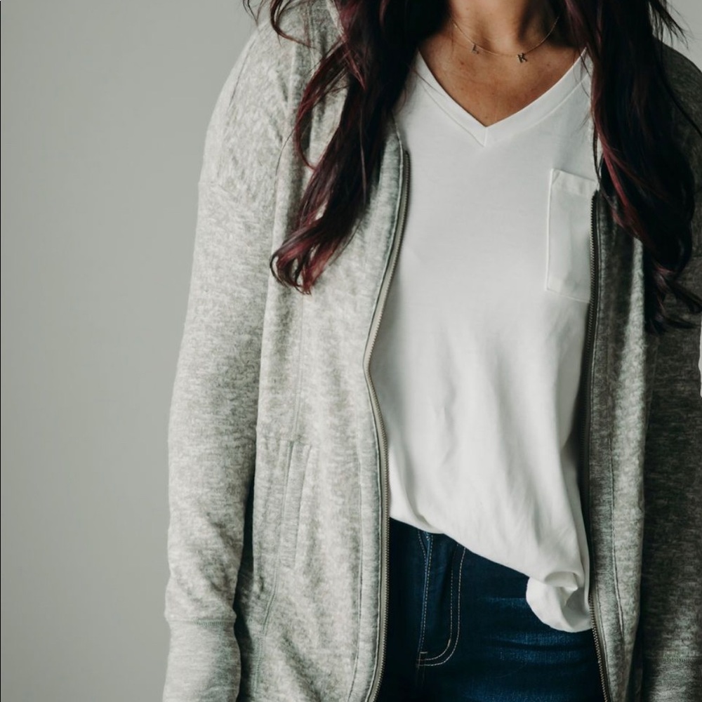 Lily & Lottie Melange Zip -up Hoodie